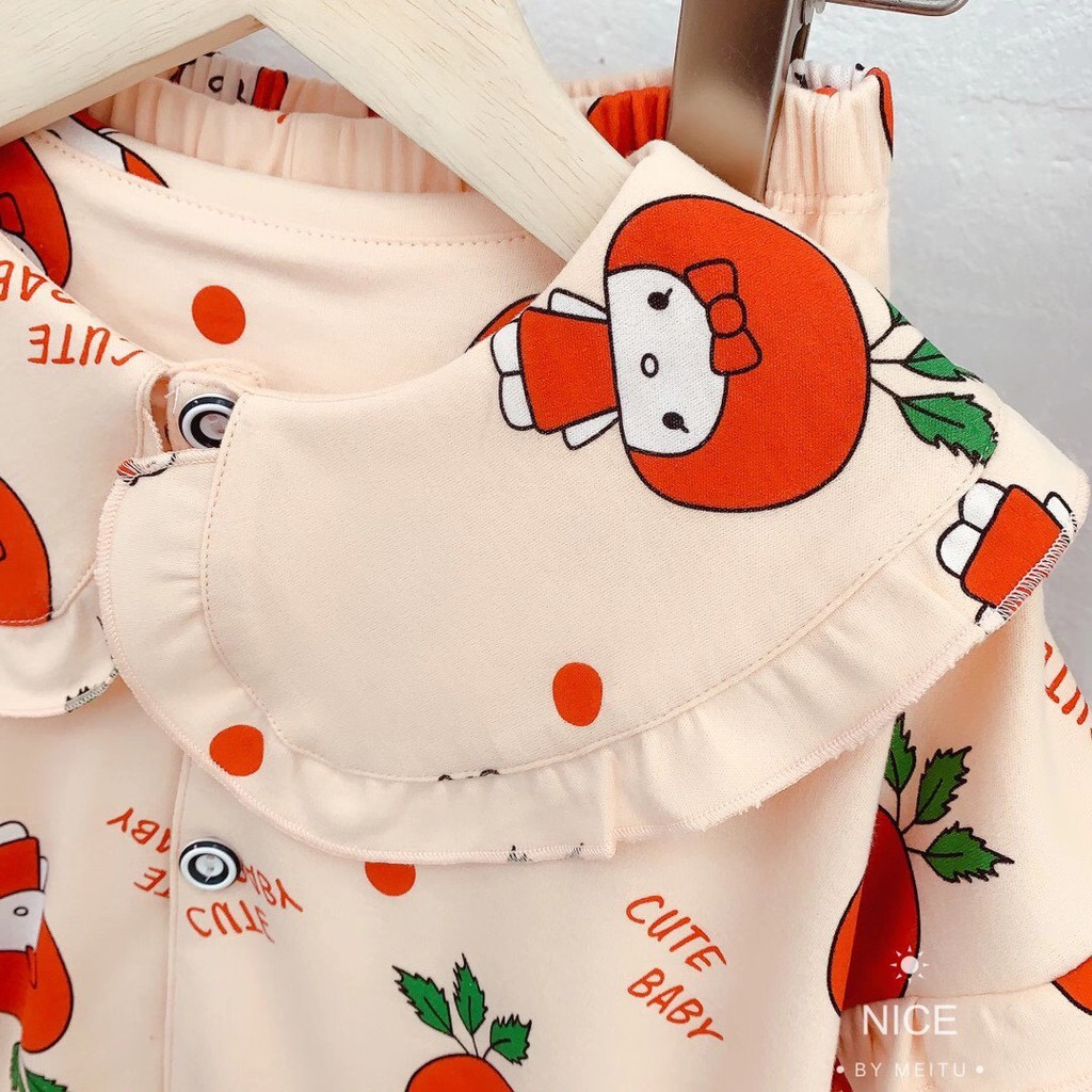 Bộ pijama cotton form to TBKS121 cho bé gái từ 20-35kg