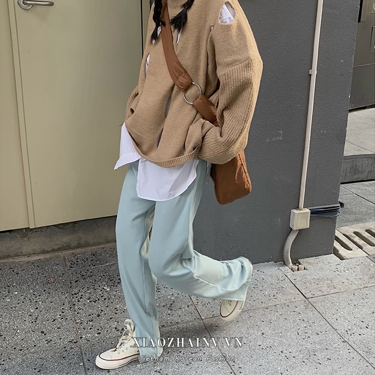 Quần Nữ Dài Lưng Cao Xẻ Ống Thời Trang Hàn Quốc 2 Màu Lựa Chọn | BigBuy360 - bigbuy360.vn