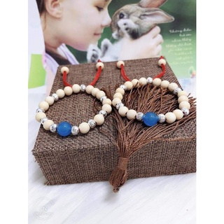 Vòng Dâu Tằm Bé Trai Mix 7 Bi Bạc Cam Kết Không Ghỉ