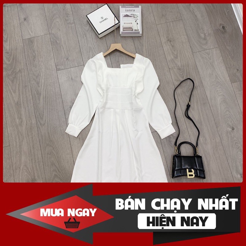 Váy Trắng Maxi Cực Sang Chảnh Diện Đám Cưới NYC Thì [ 𝐅𝐑𝐄𝐄 𝐒𝐇𝐈𝐏 ] - Chất Tuyết Mưa Qc Cao Cấp Cực Dầy Dặn -Tôn Dáng Lắm
