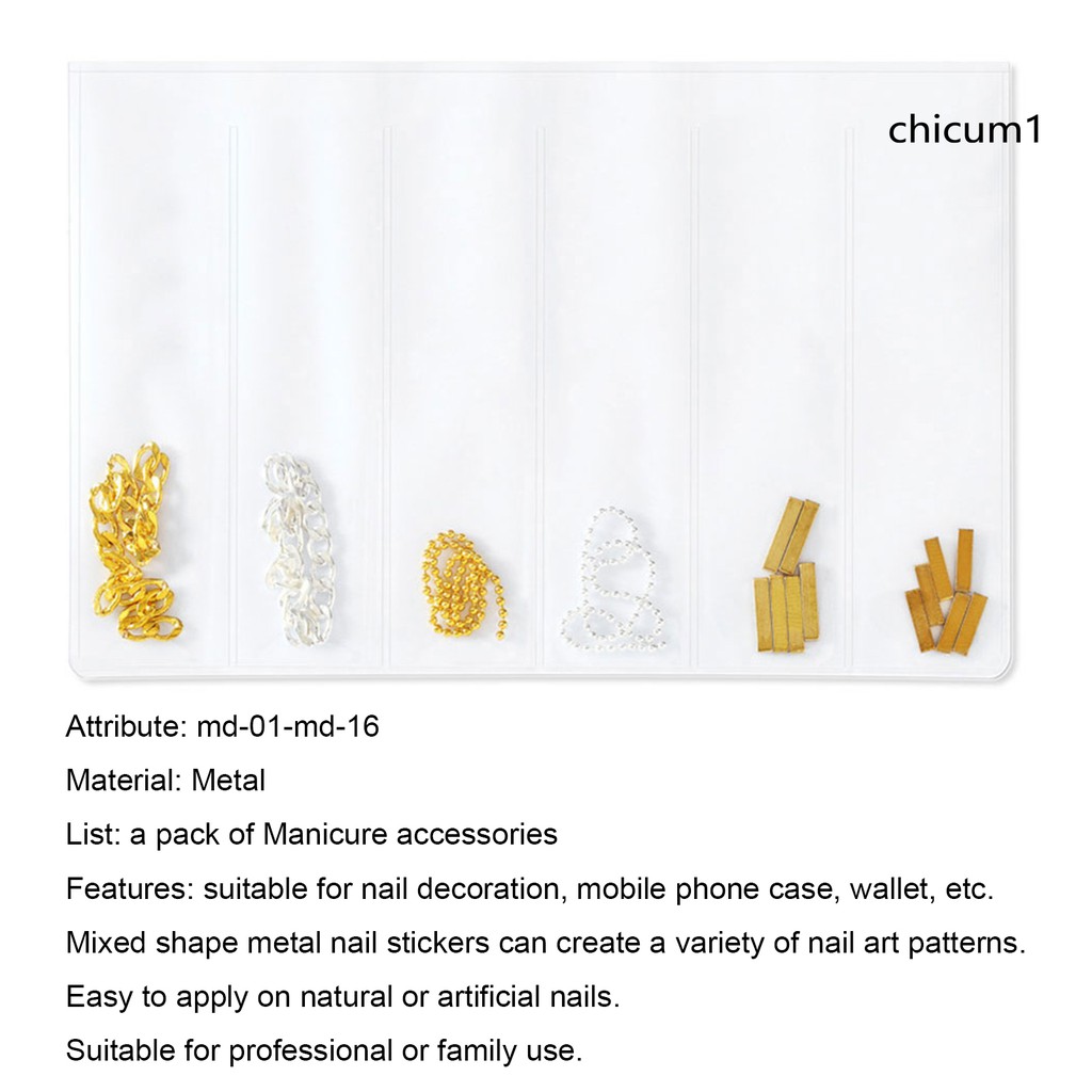 [Hàng mới về] Đinh tán trang trí móng tay nghệ thuật với nhiều kiểu bắt mắt tùy chọn