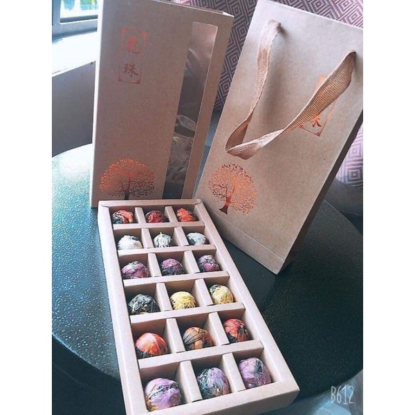 (Cực lạ) HỘP TRÀ PHỔ NHĨ NỞ HOA NGHỆ THUẬT THƠM NGON