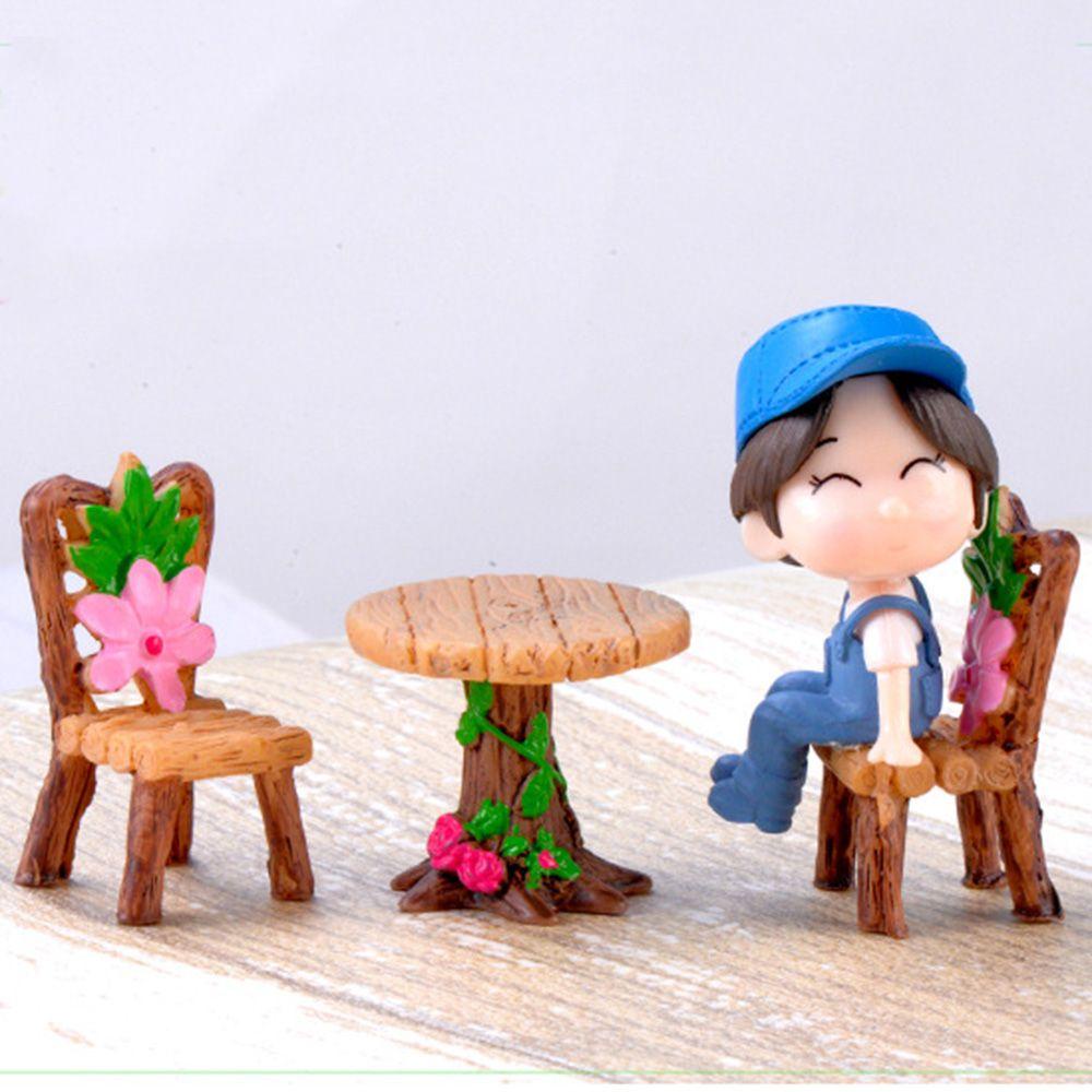Set 3 Tượng Gỗ Mini Trang Trí Hòn Non Bộ