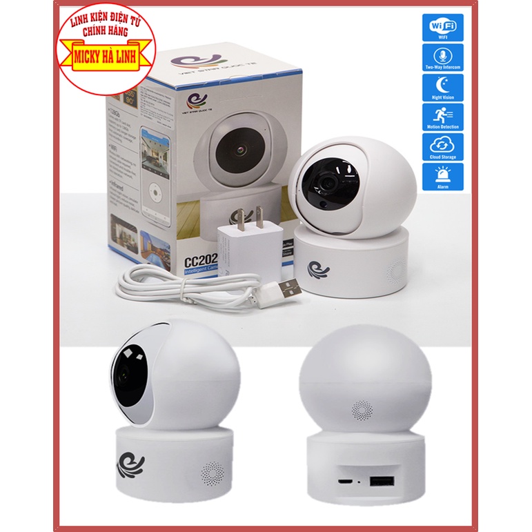 Camera Ip Wifi CareCam CC2020 Full HD 1080P - Đàm Thoại 2 Chiều - Báo Động Cự Nhạy - Hàng Chính Hãng