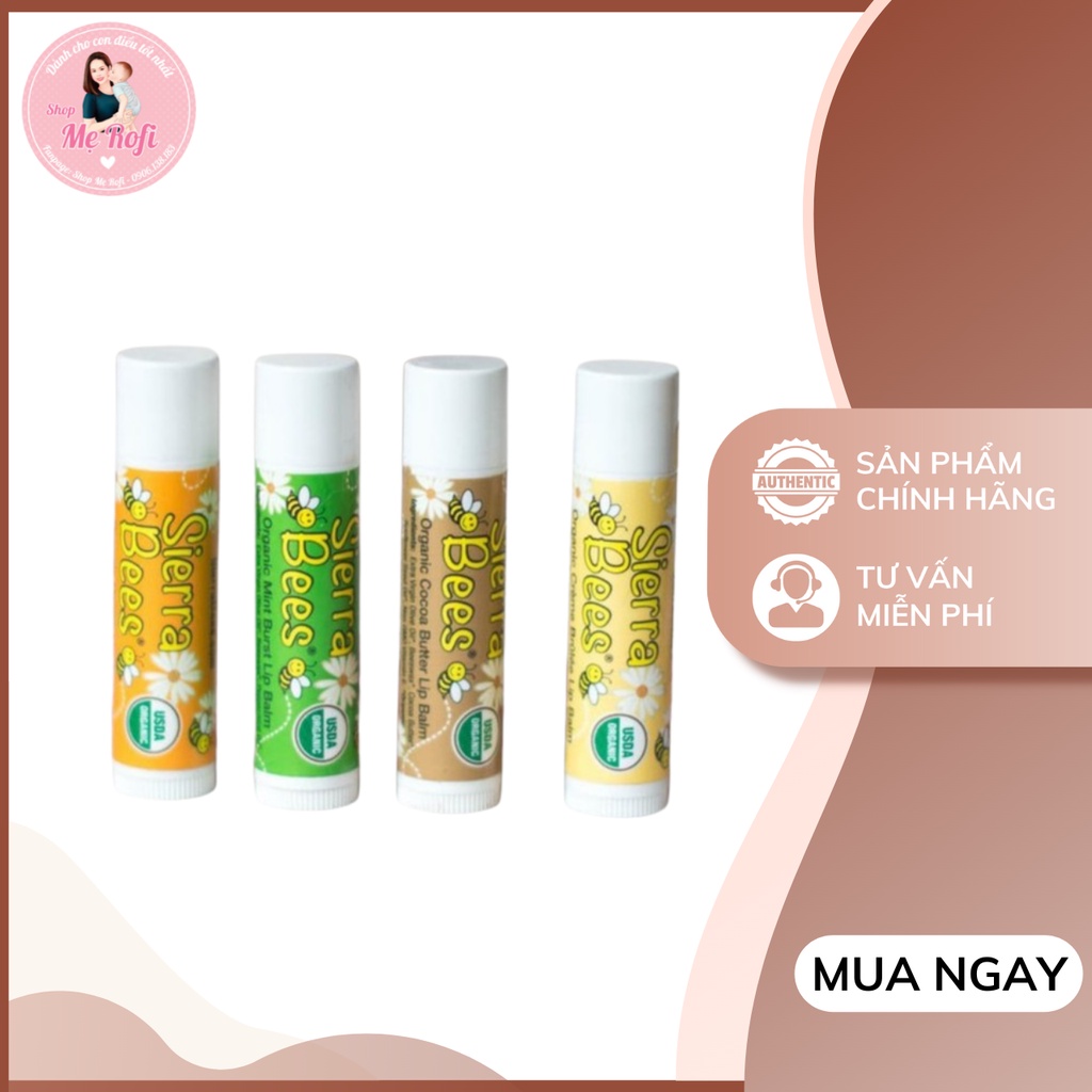 Son dưỡng môi hữu cơ Sierra Bees Mỹ - Mẹ Rofi