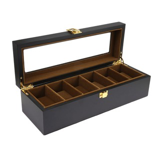 Hộp đựng đồng hồ 6 ngăn chất liệu gỗ cao cấp
