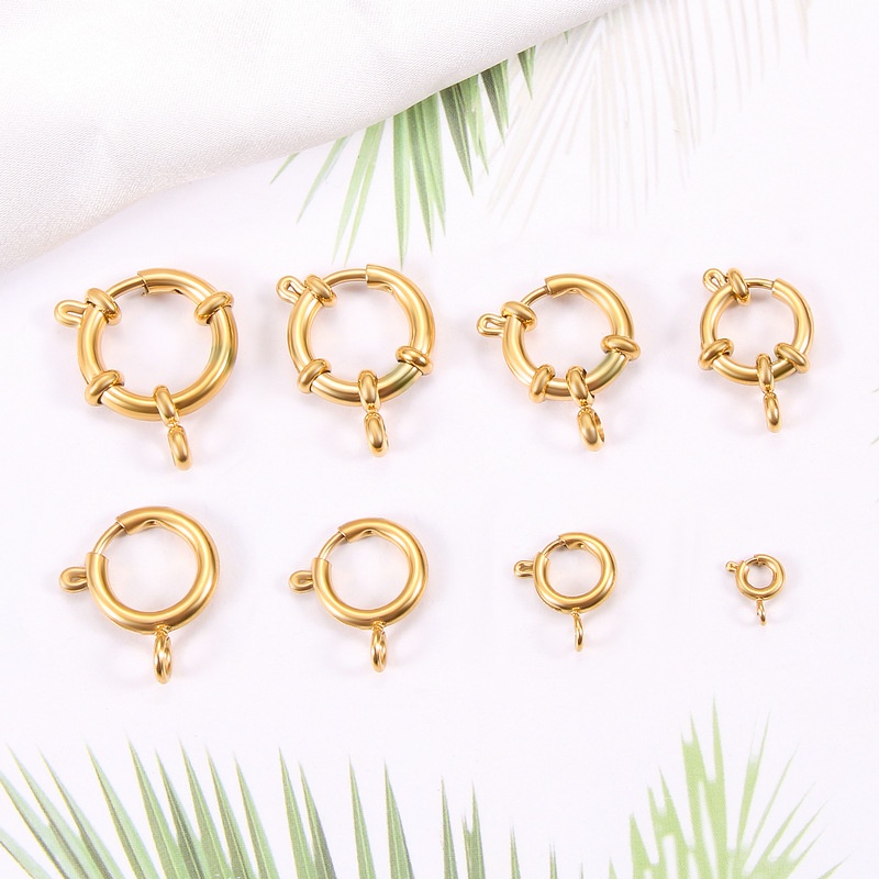 Móc khóa tròn dây chuyền hoặc lắc tay bằng titan không đen vĩnh viễn - KTT22001