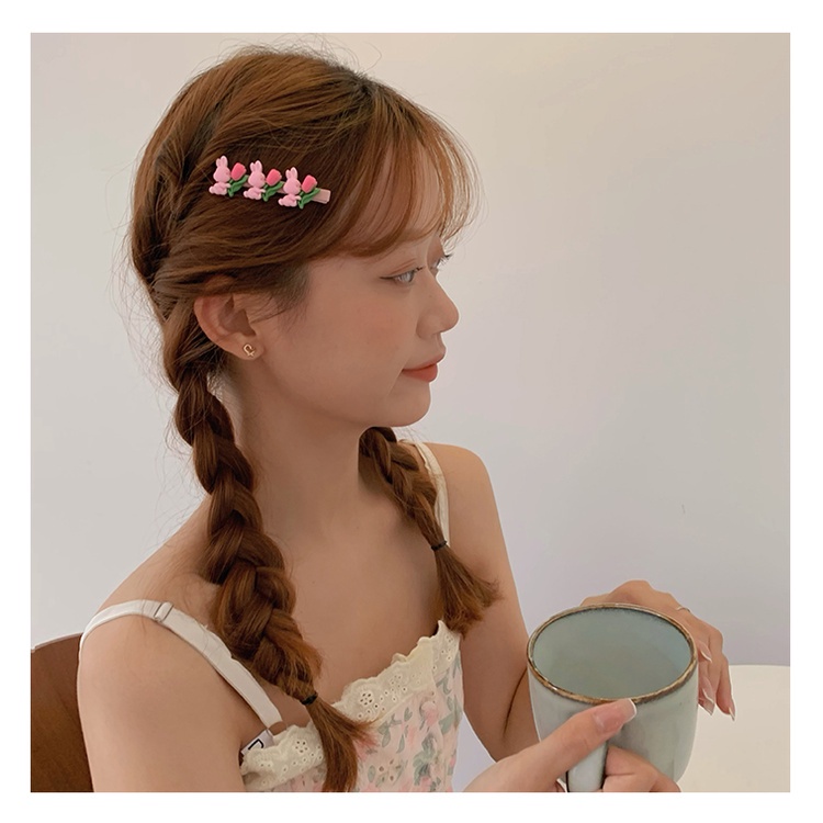 (MớI) Kẹp TóC HìNh Hoa Tulip Dễ Thương Cho Nữ