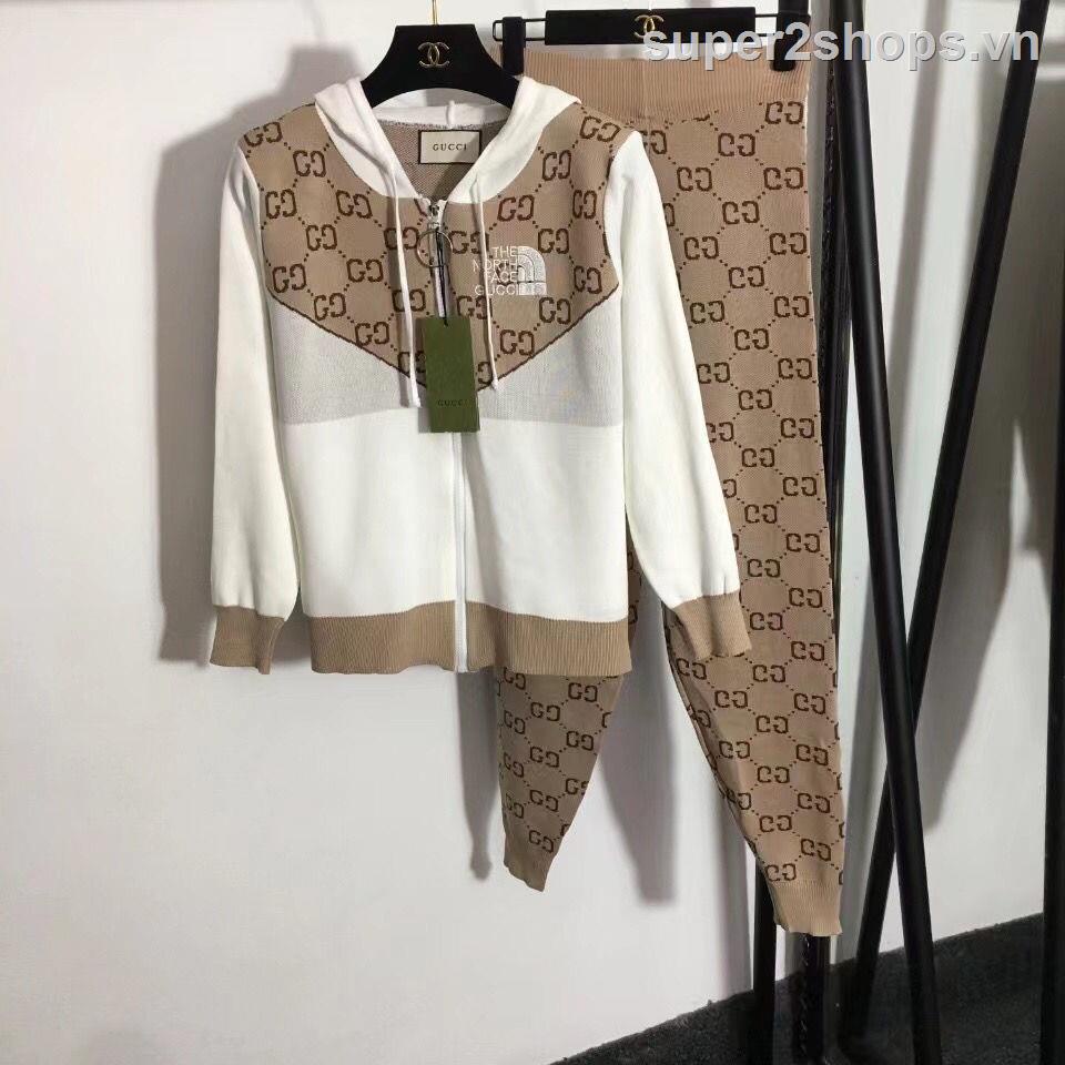 Suit Gucci!Hàng Có Sẵn! Bộ Áo Len Nam Dệt Kim Thoải Mái Mùa Thu