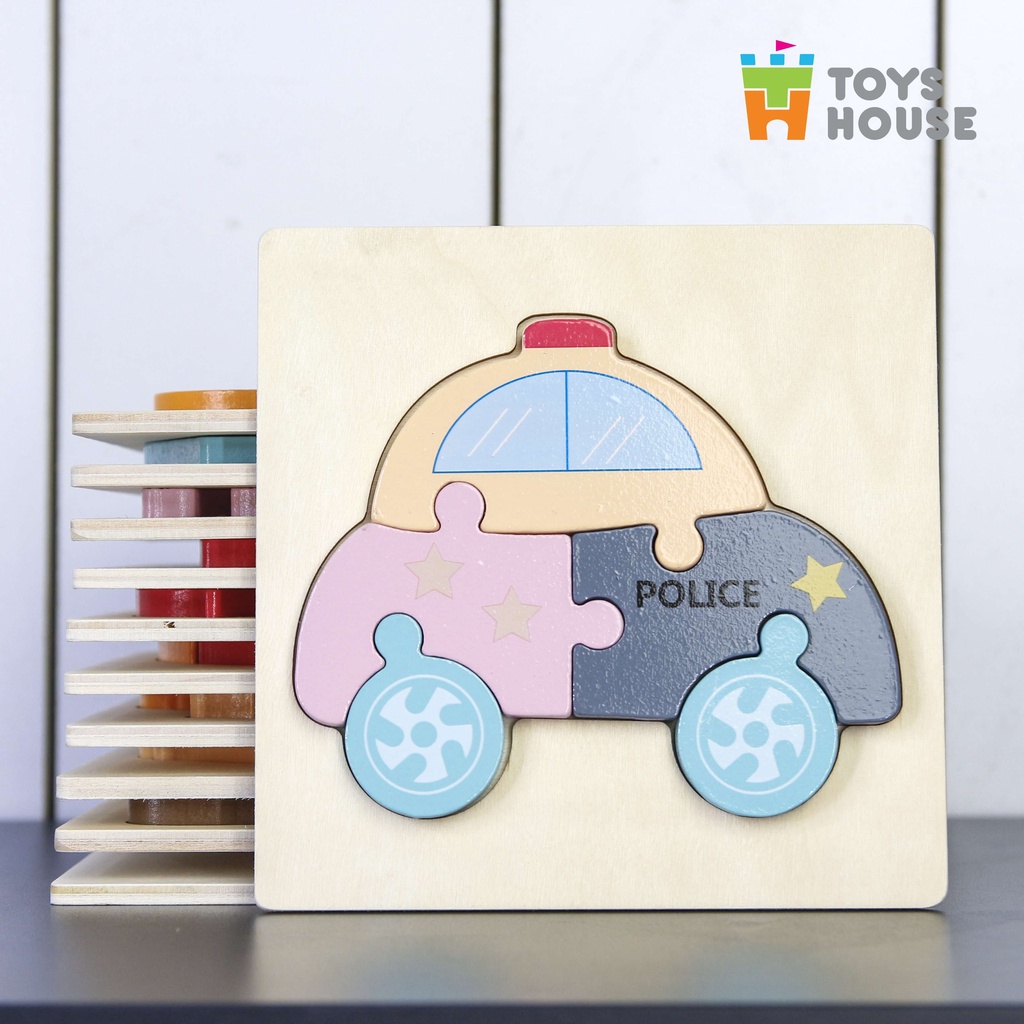 Đồ chơi xếp hình  𝑭𝒓𝒆𝒆𝒔𝒉𝒊𝒑  Tranh ghép hình 3D bằng gỗ mẫu ô tô cho bé phát triển trí tuệ Toys House
