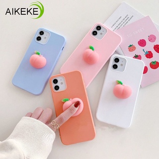 Ốp điện thoại silicon TPU hình quả đào 3D dễ thương cho Samsung Galaxy A31 A51 A71 A41 M31 M21 M30S A21S Peach S20 FE