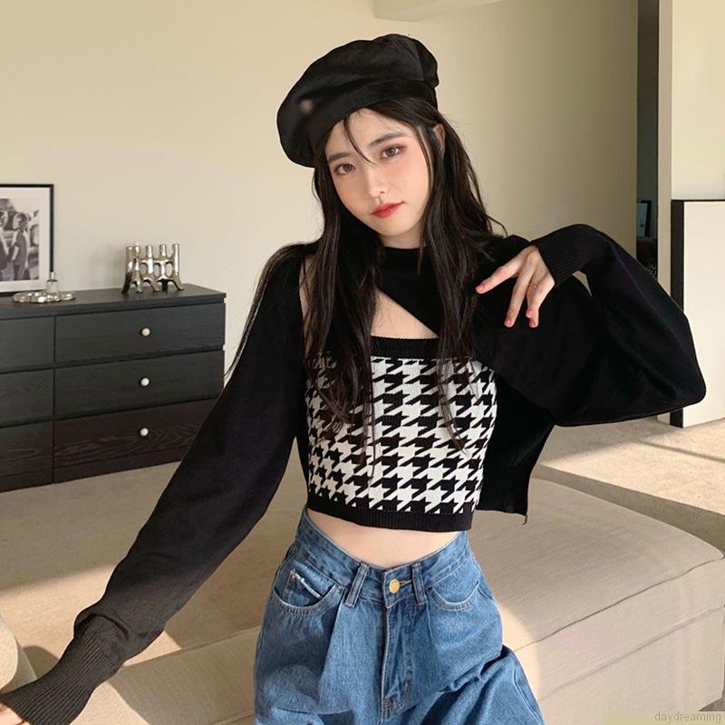 Áo Croptop tay dài thiết kế tôn dáng cho phái nữ