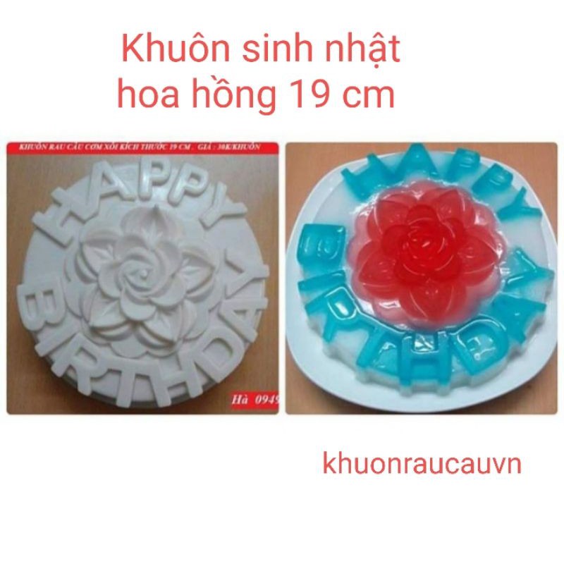 Khuôn thạch rau câu size chúc mừng sinh nhật, Happy Birthday size19-20 cm