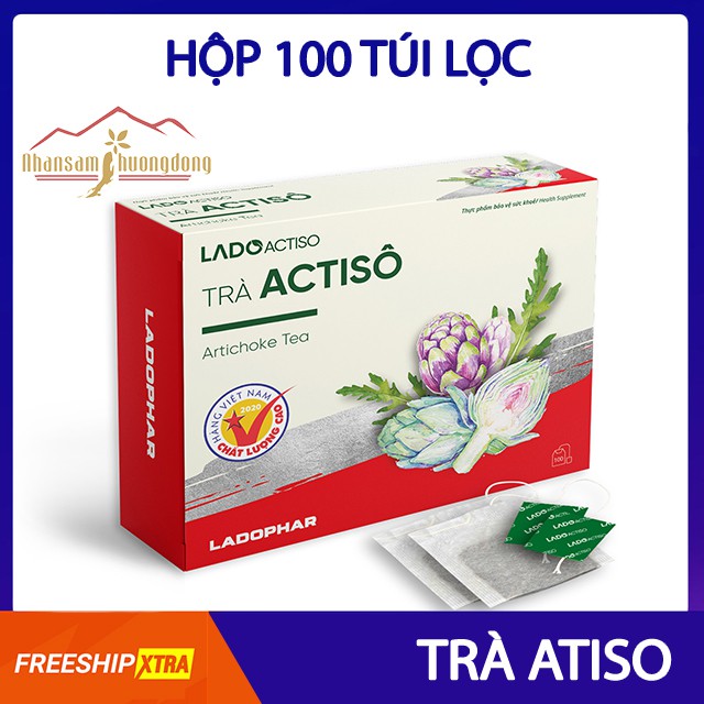 Trà Atiso Ladophar Hộp 100 túi lọc Đặc Sản Trà Actiso Đà Lạt món quà sức khỏe từ thiên nhiên Nhân Sâm Phương Đông nspd . | BigBuy360 - bigbuy360.vn