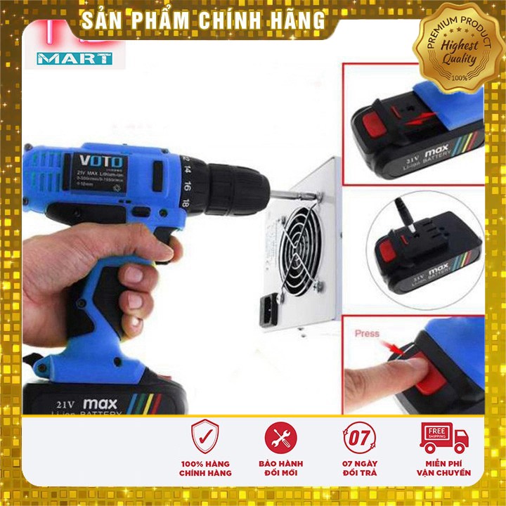 [ FREE SHIP ] Máy khoan pin cầm tay VOTO 12V -21V hàng chính hãng