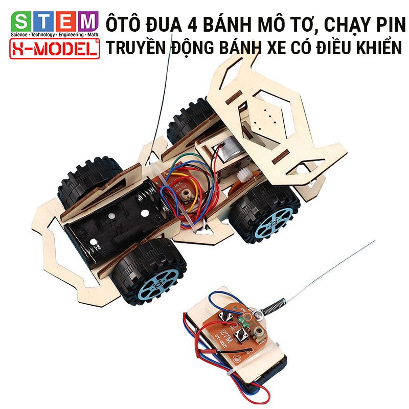 Đồ chơi sáng tạo STEM ô tô đua đồ chơi gỗ có điều khiển từ xa XMODEL ST76,Đồ chơi DIY[Giáo dục STEM STEAM]