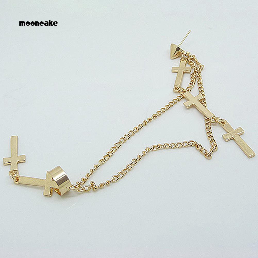 Cặp khuyên tai unisex gắn các họa tiết thánh giá cực độc đáo cá tính nhiều màu sắc để lựa chọn