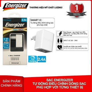 Sạc energizer 2.4a chính hãng bh 12 tháng 1 đổi 1