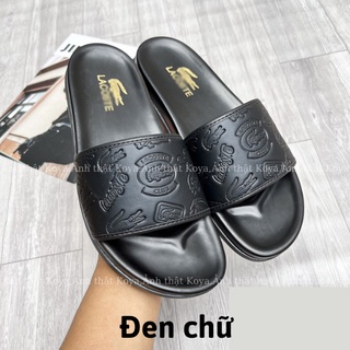 Dép lê nam hàng hiệu cao su Lacoste cao cấp xuất dư , dép quai ngang nam nữ unisex - Ts store dép