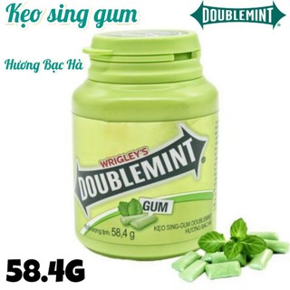 Kẹo Sing Gum Doublemint Wrigley's Hương Bạc Hà Hũ 58.4G