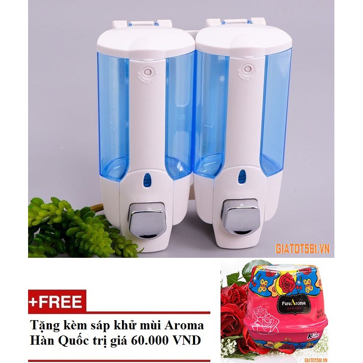 BỘ 1 HỘP XÀ BÔNG NHẤN 2 BÌNH CAO CẤP VÀ 1 SÁP THƠM PURE AROMA HƯƠNG HOA HỒNG 180G