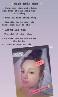 Mặt Nạ Hồng Sâm Siêu Dưỡng Chất Trắng Da