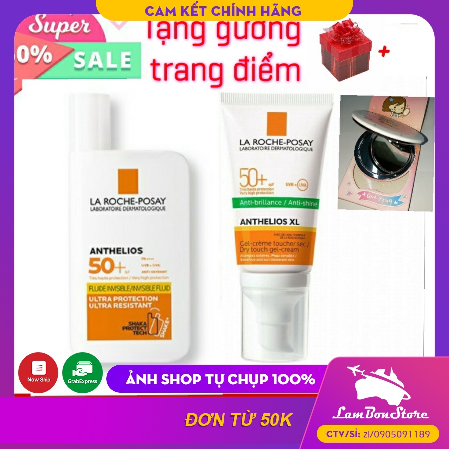 Kem Chống Nắng La Roche Posay Anthelios Dry Touch Gel-Cream ❤ Mẫu mới 2021❤ SPF50 Cho Da Dầu, Nhay Cả.m ÚC