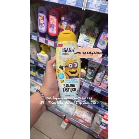 Sữa tắm, gội và xả Isana 3in1 Minions bản giới hạn