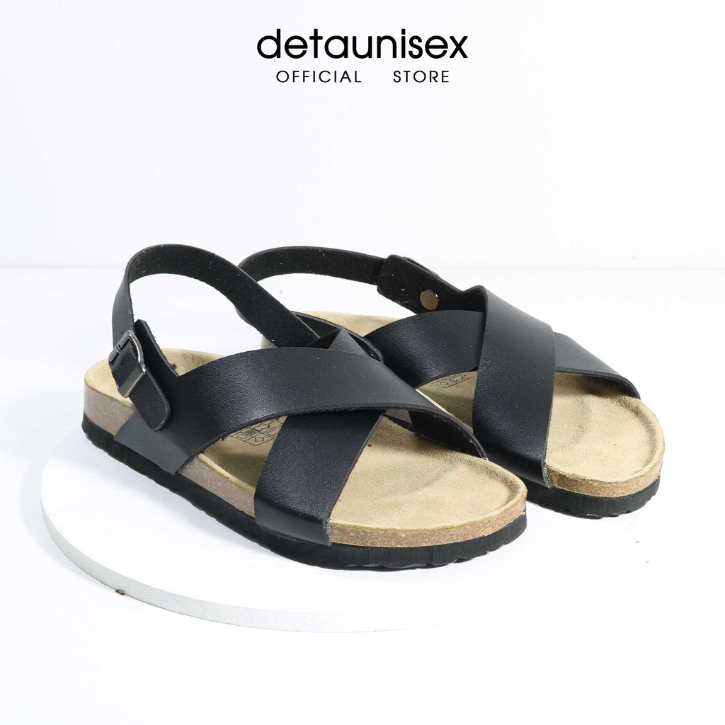 Giày dép đế trấu nam nữ quai chéo Detaunisex - Giày quai hậu Birken thấm hút mồ hôi chân - SATA23