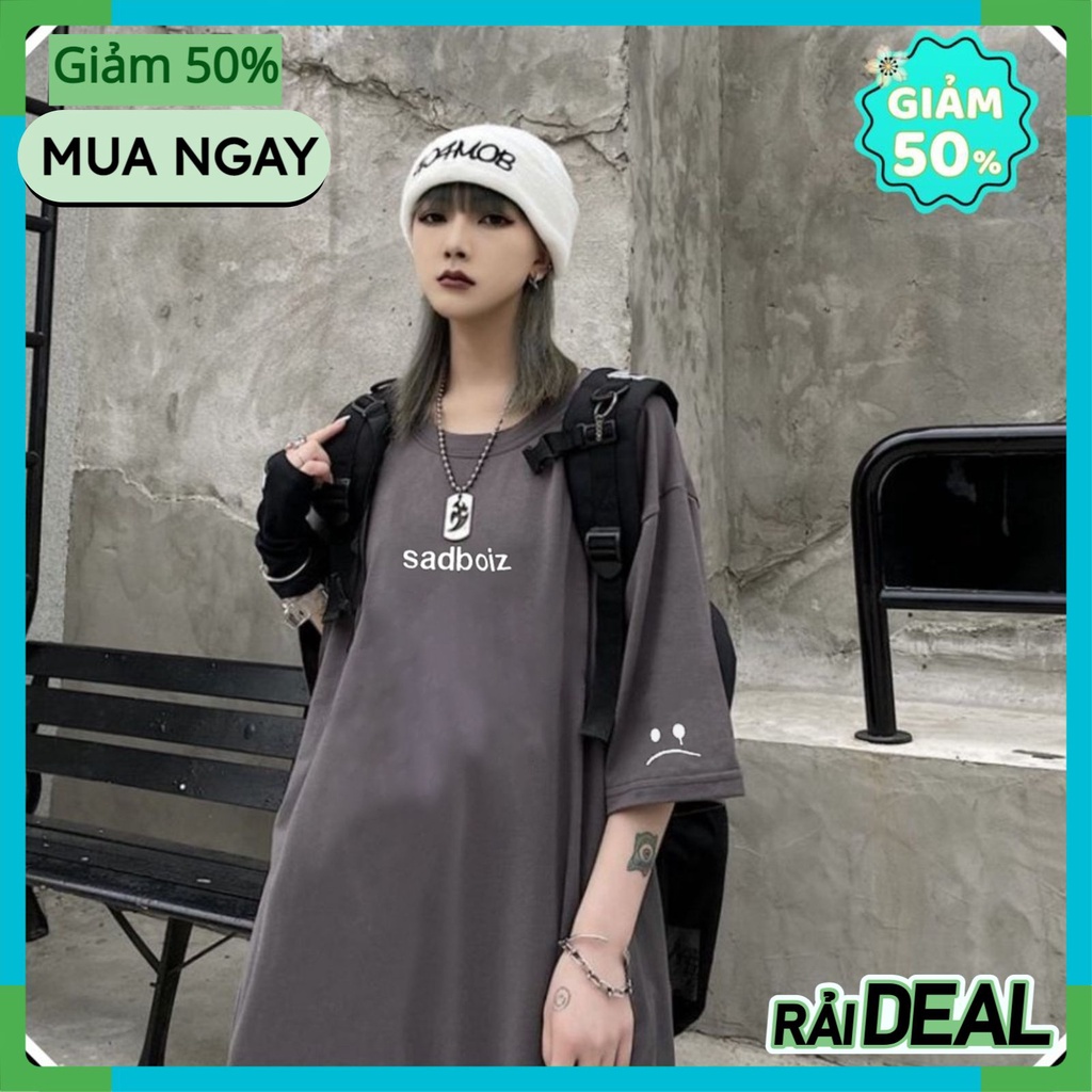 Áo sadboiz sadtagram nam nữ Tay Lỡ WASH Xám , Áo phông sadboiz chính hãng nam nữ from rộng unisex AT28 | BigBuy360 - bigbuy360.vn