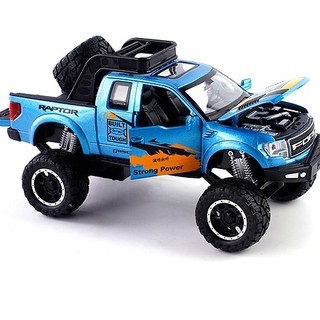 Đồ Chơi Mô Hình Xe Bán Tải Ford F150 Raptor Offroad Bằng Kim Loại, Mở 2 Cửa