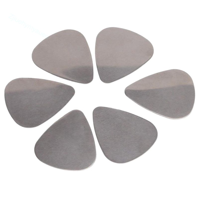 Bộ 6 phím gảy đàn guitar bằng thép không gỉ màu bạc