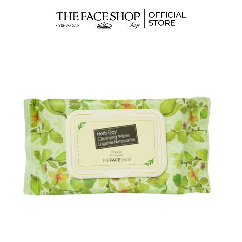 Khăn Giấy Tẩy Trang TheFaceShop Herb Day Cleansing Tissue (70 miếng)