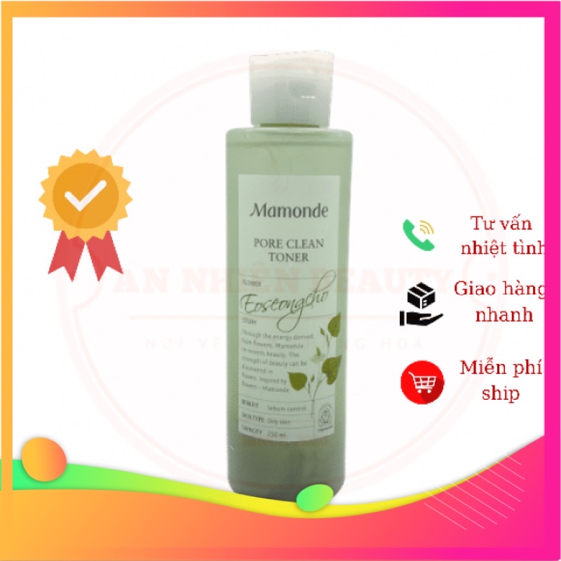 MAMONDE Nước Hoa Hồng Diếp Cá ⚡FREE SHIP⚡ Không Cồn Dưỡng Ẩm Mamonde Water Toner 250ml