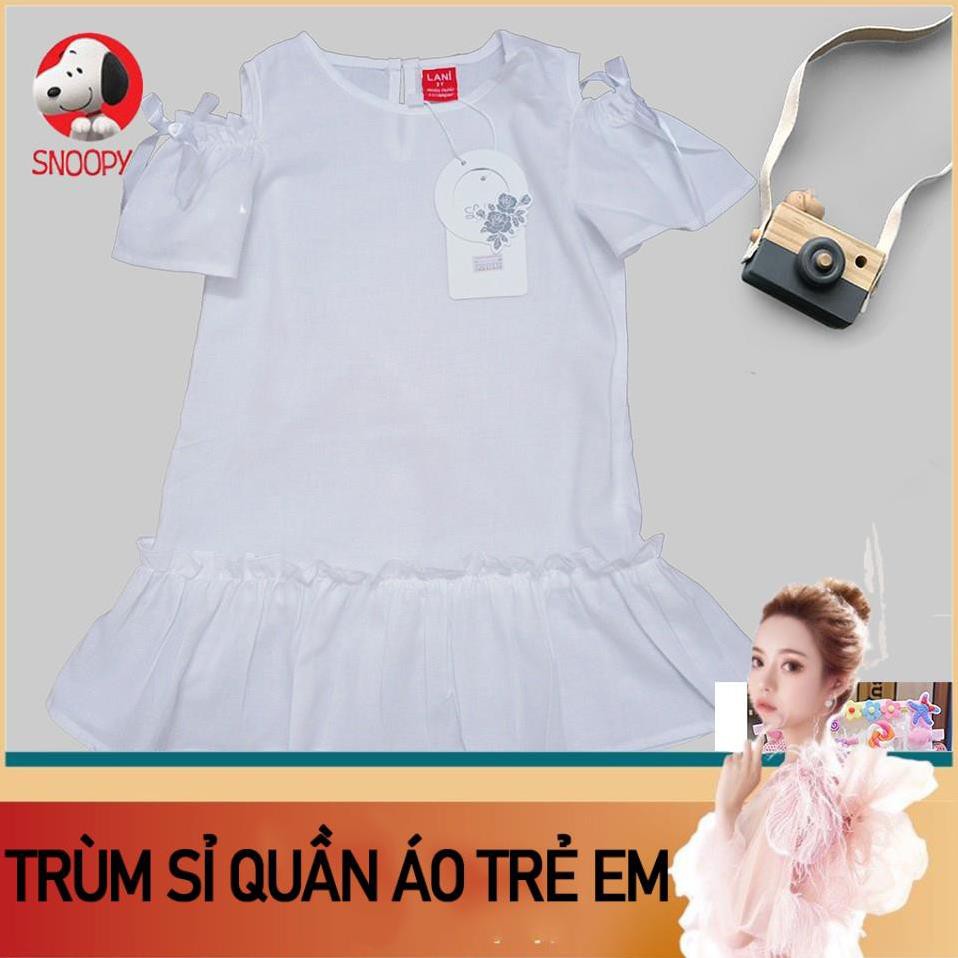 Giá sỉ Đầm trắng nhí dễ thương hàng cao cấp 2 tag bé từ 10- 20 kí quần áo bé gái 2 tuổi đến 10 tuổi