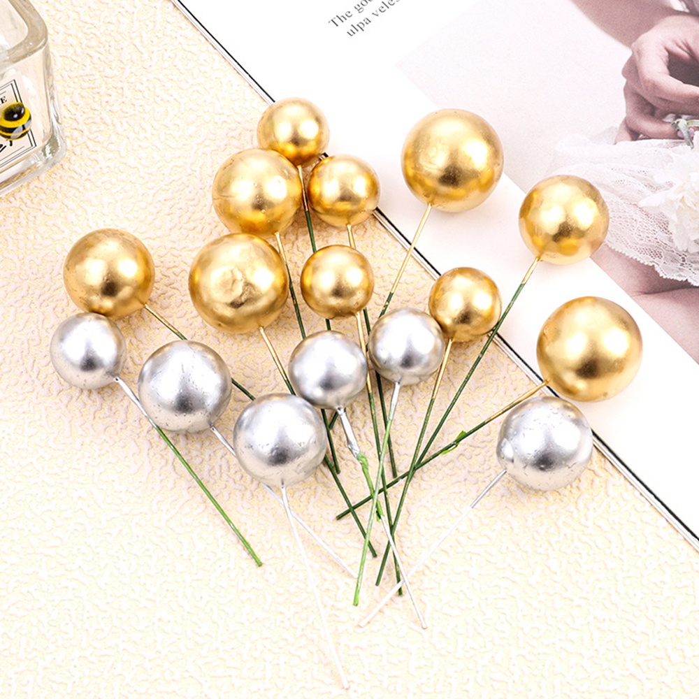 Que Cắm Trang Trí Bánh Kem / Bánh Kem Bằng Kim Loại 4 Màu Sáng Tạo DIY Màu Vàng / Bạc / Xanh Dương / Hồng