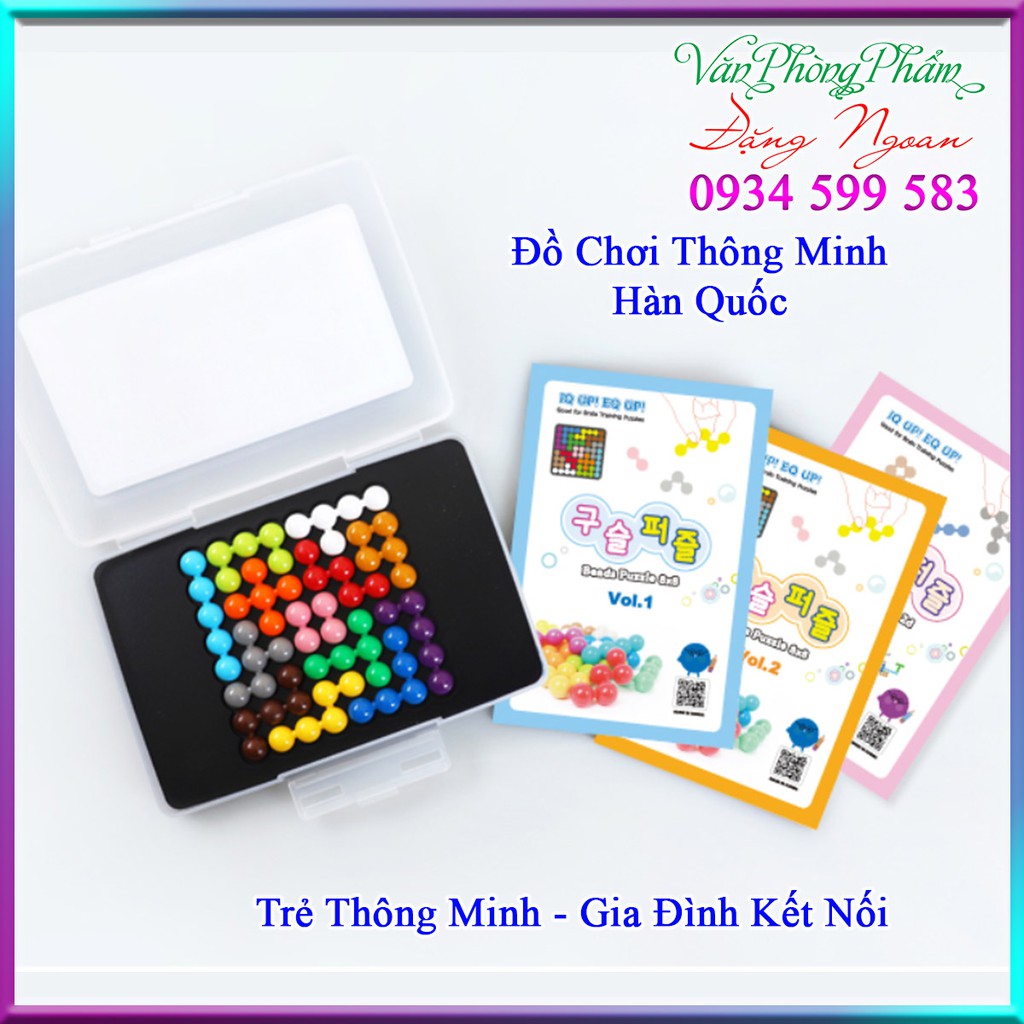 ❤️ PUZZLIA ❤️  Đồ Chơi Thông Minh HÀN QUỐC Phát Triển IQ ❤️ IQ Puzzlia Beads Puzzle 8x8 ( Hình Vuông ) - VPP Đặng Ngoan