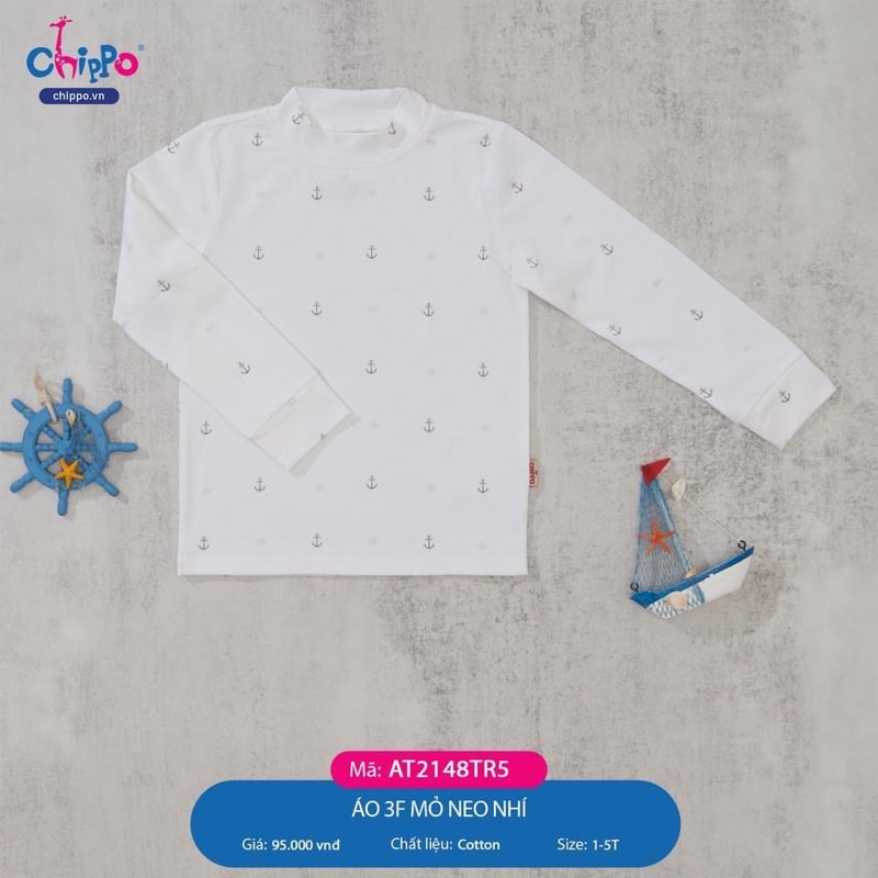 Áo cổ 3p bé trai cotton 1-5y