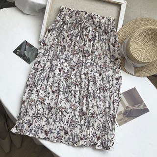 Chân váy hoa nhí dáng dài (cạp chun)