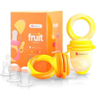 Túi Nhai Ăn Dặm Kích Thích Ngon Miệng NatureBond FDA Hoa Kỳ Chống Hóc 6 Núm 3 Sizes S M L Cho Trẻ Từ 4 Tháng Tuổi