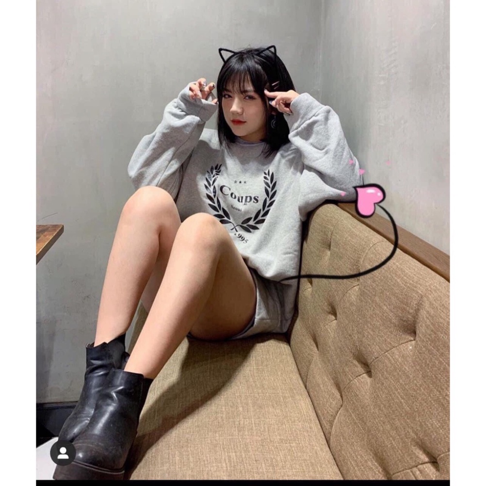 Áo Nỉ sweater hình lá 1995 ONE UNISEX Nam Nữ [FREESHIP] áo nỉ dài tay bồng,thun hoodie form rộng cá tính Ulzzang