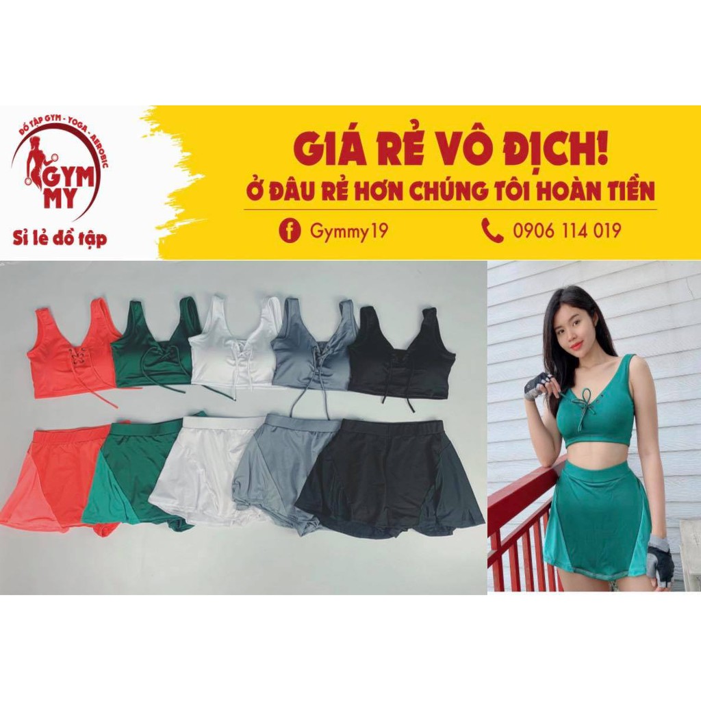 Set Đùi Chân Vấy Chất Lừ Tập Gym - Yoga - Aerobic ( CÓ BÁN LẺ )
