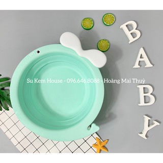 Chậu rửa mặt gấp gọn hình cá