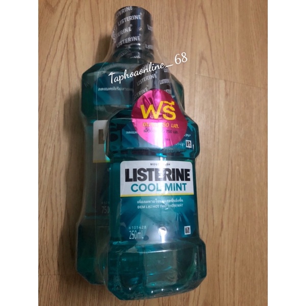 Combo Nước Súc Miệng Listerine Cool Mint Thái Lan