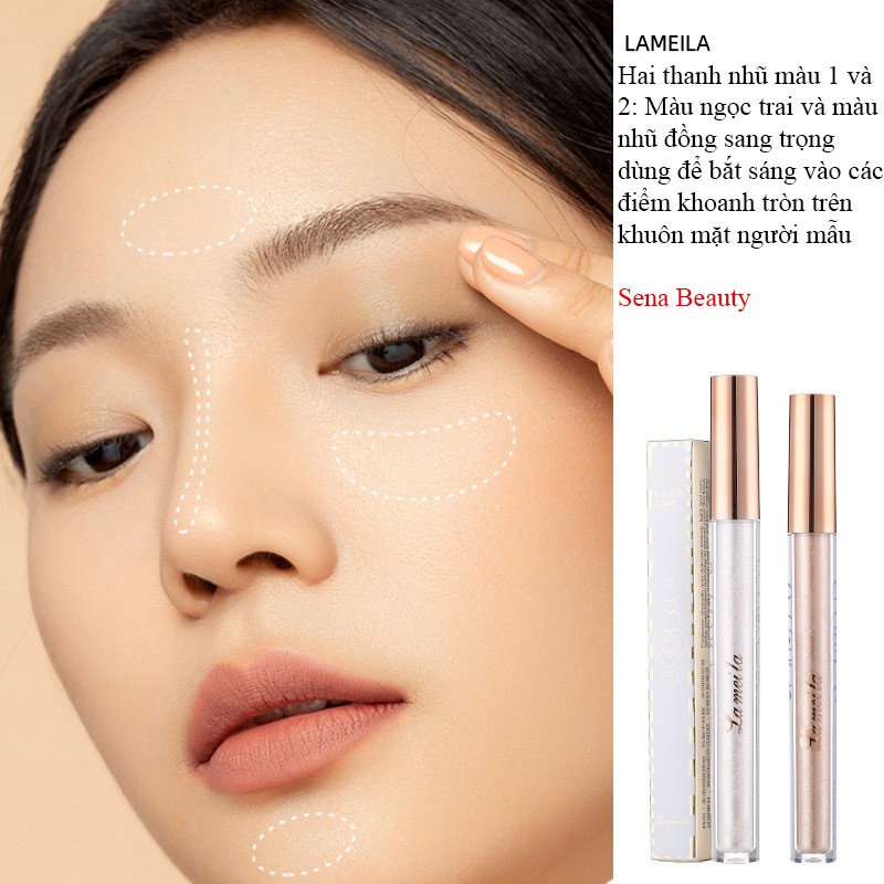 Combo 2 thanh nhũ và che khuyết điểm tạo khối Lameila MCM Sena Beauty | WebRaoVat - webraovat.net.vn