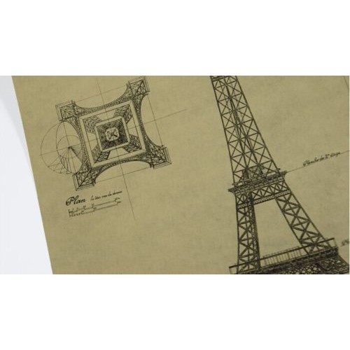 Ảnh hình tháop Eiffel phong cách retro trang trí độc đáo