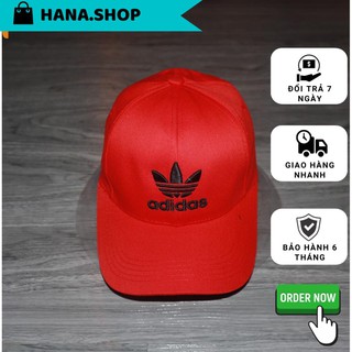 Mũ lưỡi trai nam nữ- Nón adidas thể thao thêu nổi 3d logo trẻ trung cá tính màu đỏ form unisex nam nữ RD-NONKET044