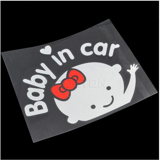 Tem Dán  DECAL BABY IN CAR ( Mẫu Mới)