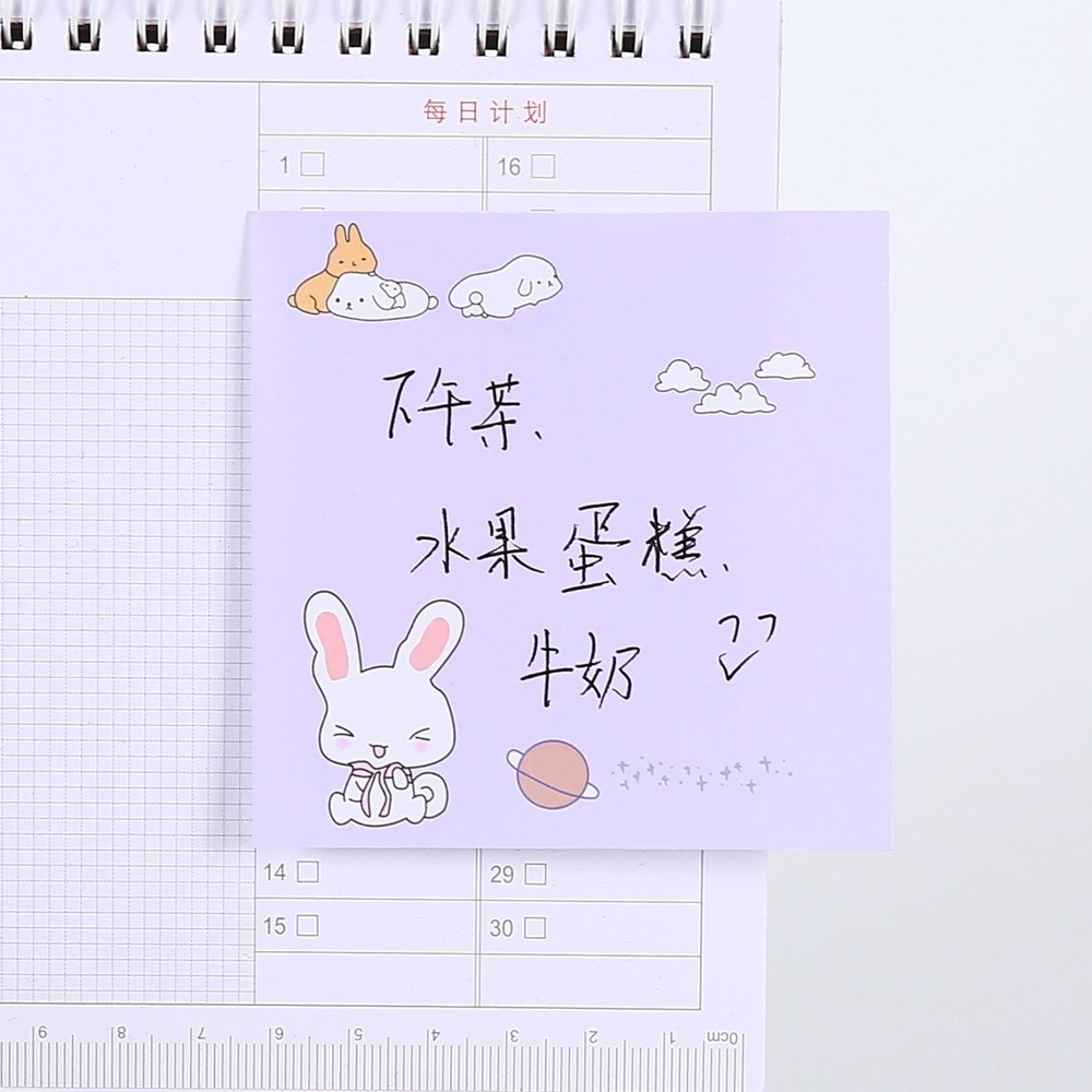 Giấy Ghi Chú Họa Tiết Gấu Hoạt Hình Dễ Thương Sáng Tạo Cho Học Sinh Note
