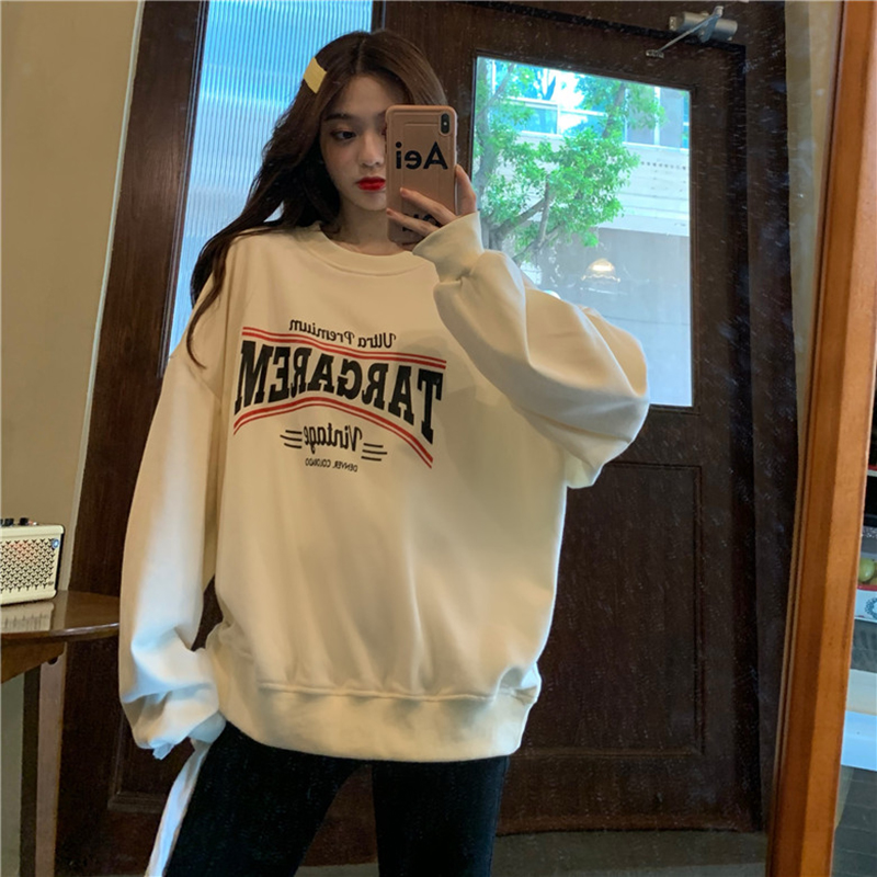 NRVP Áo hoodie nữ dáng rộng thời trang trẻ trung năng động